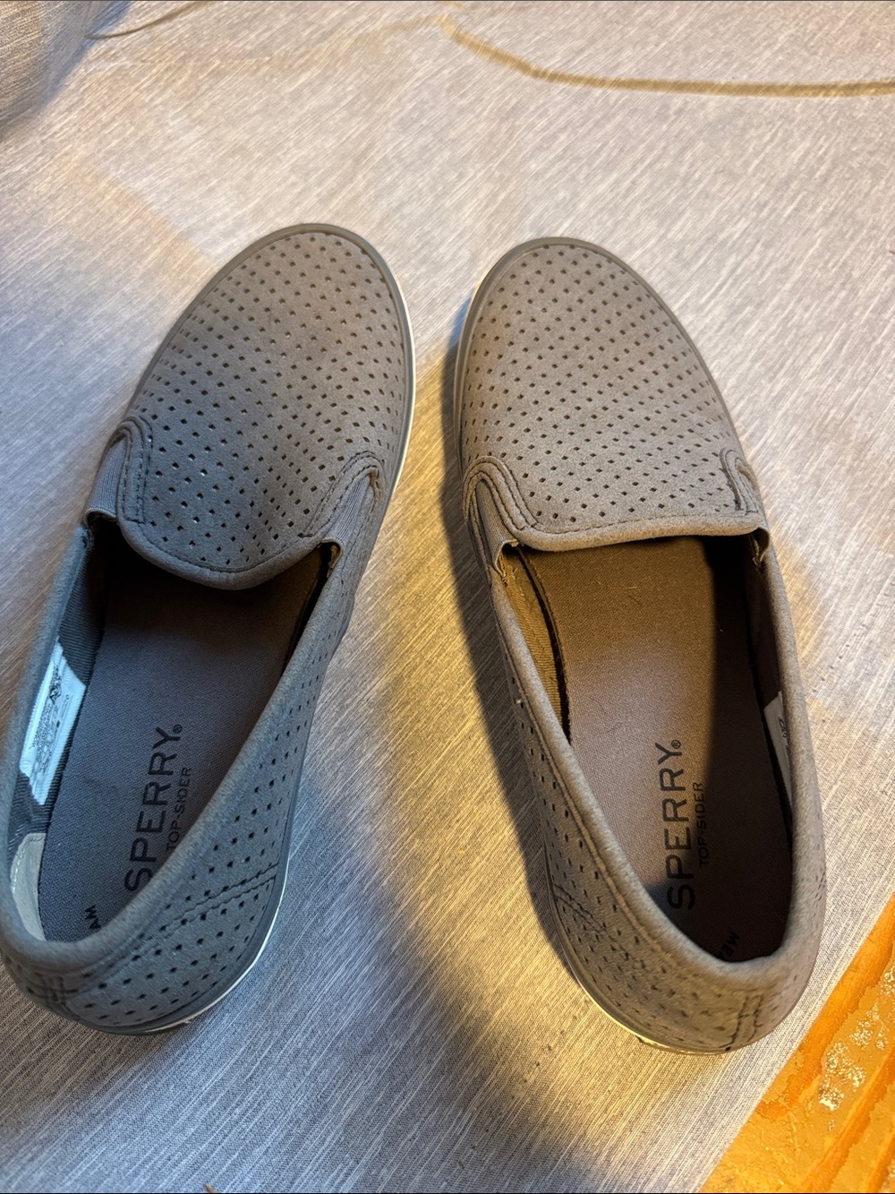 Sperry Women's Perforated Slip-On Loafers in Gray